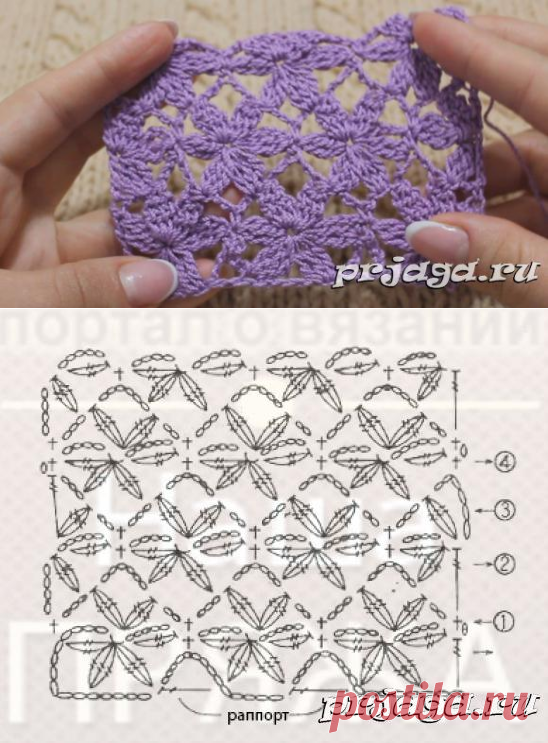 Безотрывное вязание мотивов крючком