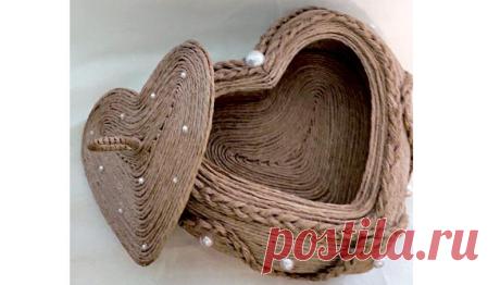 Jute jewelry box design made of jute home decoration. | Etsy