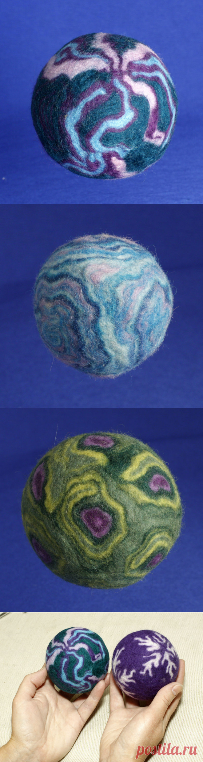 Мастер-класс: как свалять интересные шарики для праздника – Ярмарка Мастеров