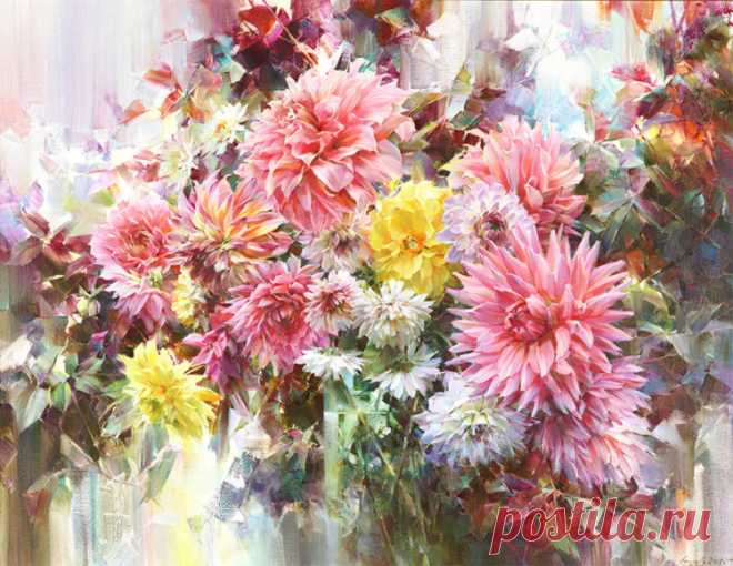 Художник Олег Тимошин. Очаровательные цветочные поляны