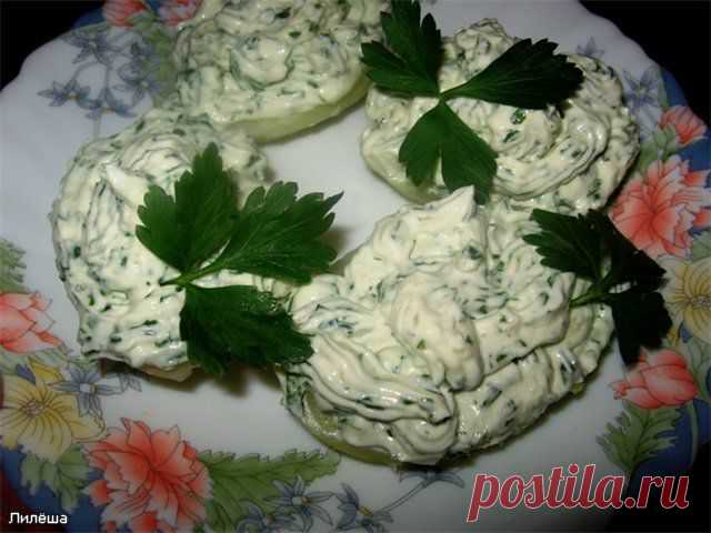 Картофель с творожным кремом