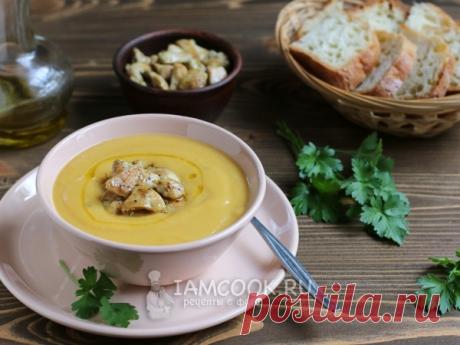 Суп-пюре из чечевицы с курицей — рецепт с фото Из чечевицы можно приготовить очень вкусный суп-пюре, а чтобы блюдо получилось сытнее, при подаче добавим в суп обжаренные кусочки курицы.