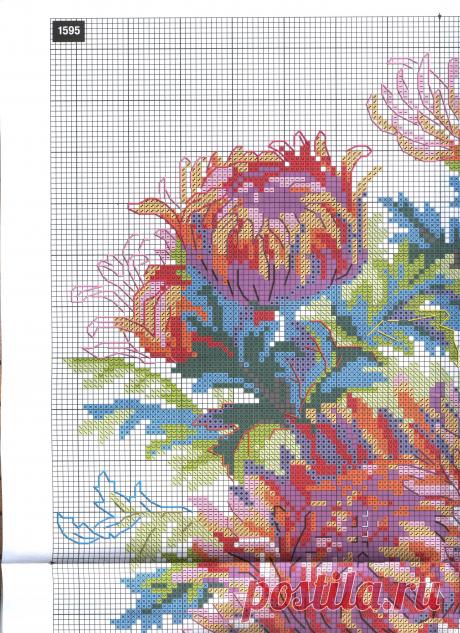 Вышивка цветов: астры — Сделай сам, идеи для творчества - DIY Ideas