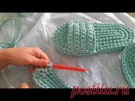 Passo a passo chinelo crochê fio de malha