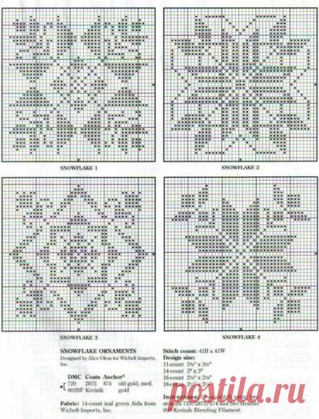 геометрические - геометрически подобные филейные схемы (40 схем)