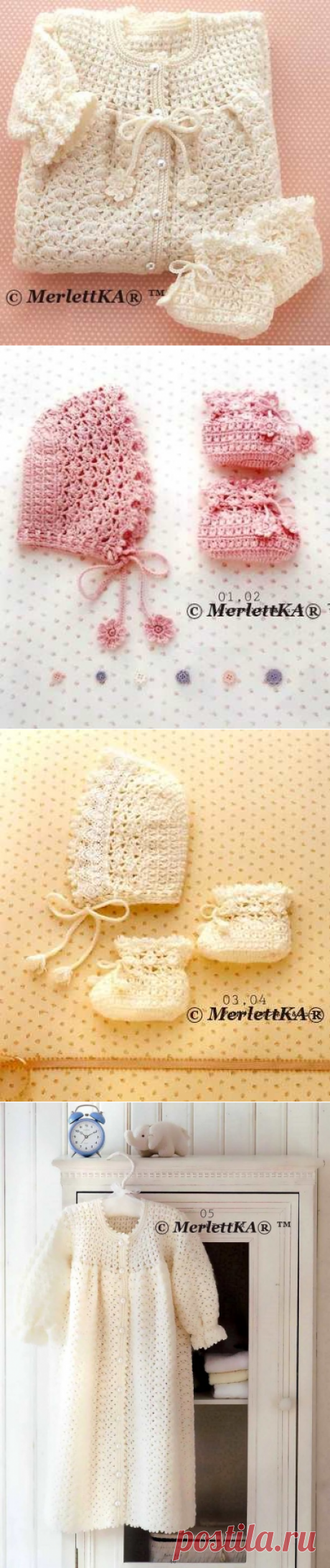Подборка одежды для младенцев ☆ вязание крючком