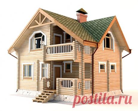 Баня-дом из оцилиндрованного бревна «Михаил»