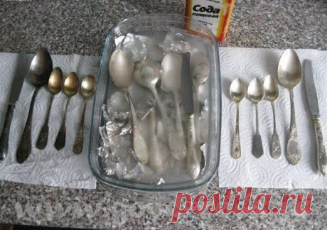 чистка серебра