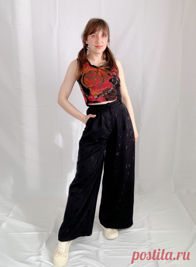 High Waist Wide Leg Pants DIY - Free PDF - Sparrow Refashion: A Blog for Sewing Lovers and DIY Enthusiasts