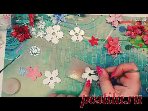 МК Пуансеттия для скрапбукинга