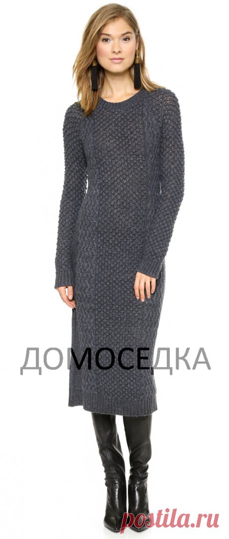 Модное платье спицами | ДОМОСЕДКА