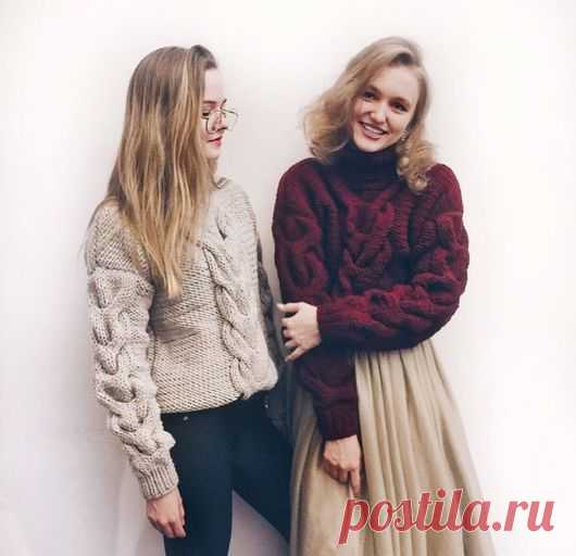 Купить Свитер ручной работы - свитер, свитер вязаный, свитер женский, свитер с косами