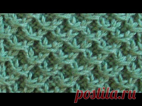 Рельефный узор сотами Вязание спицами Видеоурок 273