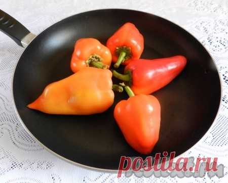 Жареный болгарский перец - 7 пошаговых фото в рецепте