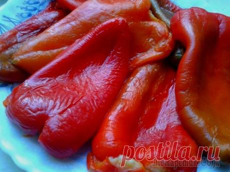 Мои любимые печёные перцы под маринадом
