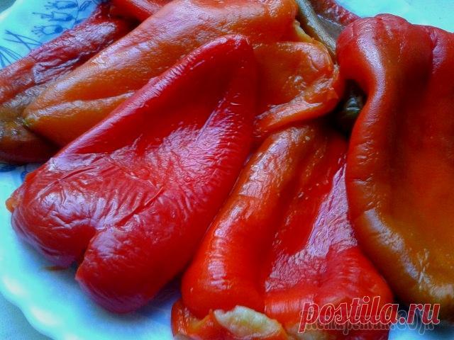 Мои любимые печёные перцы под маринадом