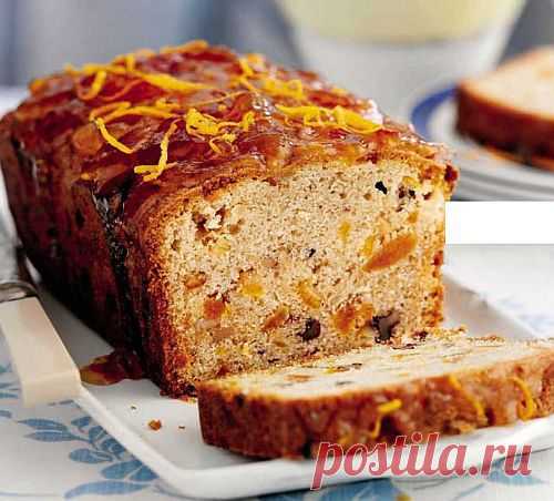 Апельсиновый кекс с курагой