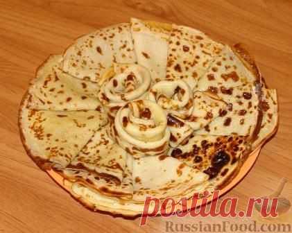 Рецепт: Тонкие блины на кефире на RussianFood.com