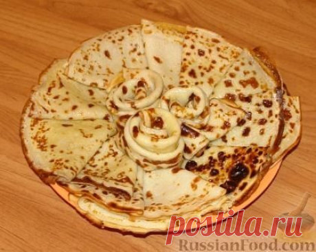 Рецепт: Тонкие блины на кефире на RussianFood.com
