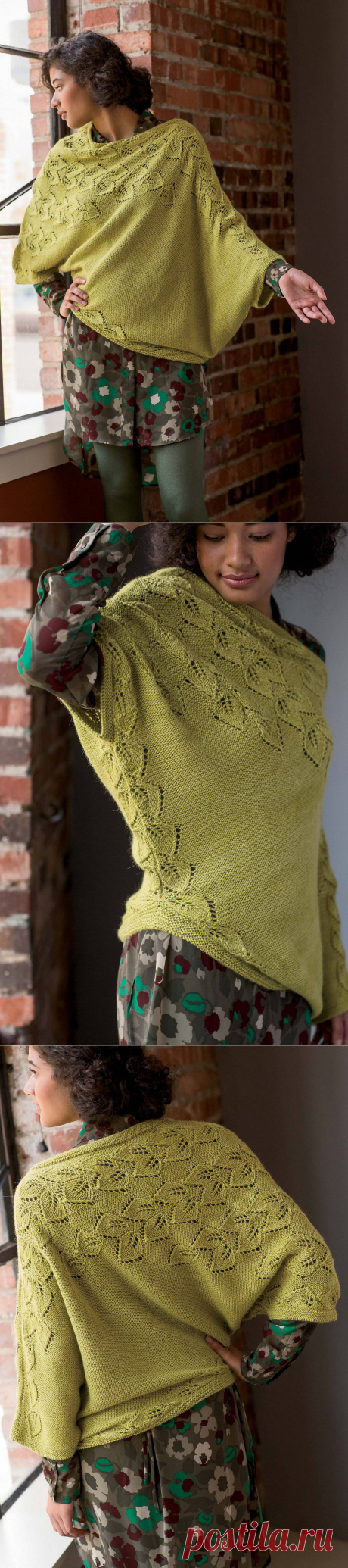 Вязание пуловера Botanic, Knitwear ss 2014..