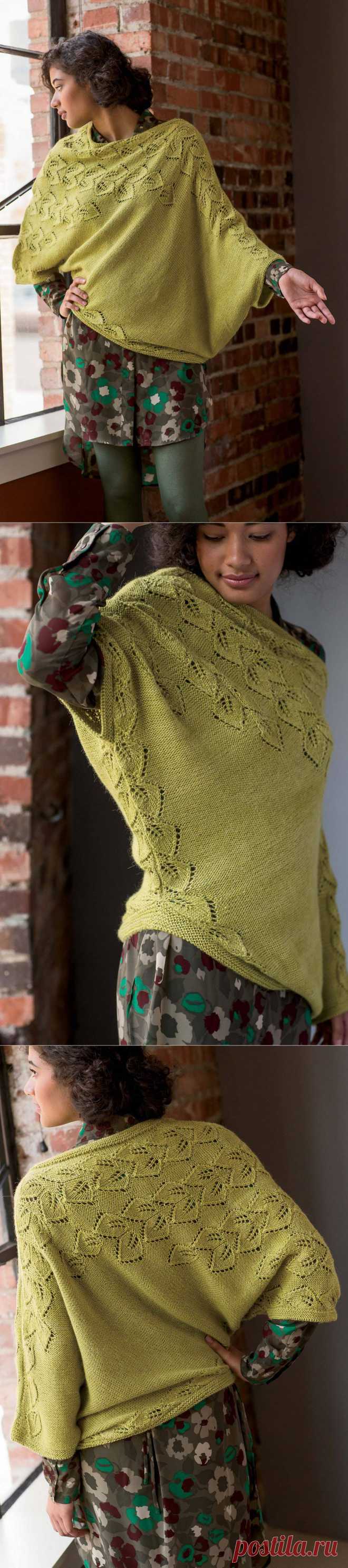 Вязание пуловера Botanic, Knitwear ss 2014..
