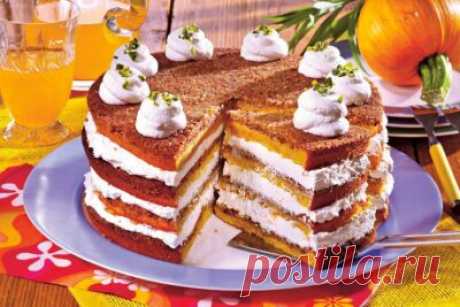 Вкусные торты из тыквы