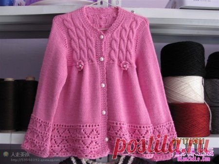 Жакет спицами для девочки » Ниткой - вязаные вещи для вашего дома, вязание крючком, вязание спицами, схемы вязания