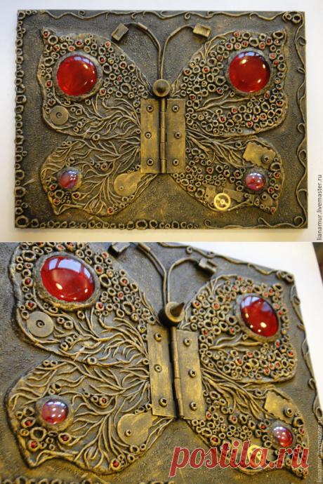 Панно &quot;Бабочка&quot; - панно, панно на стену, панно настенное, бабочка, стимпанк, панно в подарок