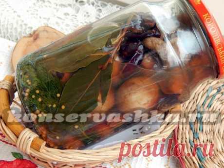 Маринованные шампиньоны в домашних условиях, рецепт с черносливом