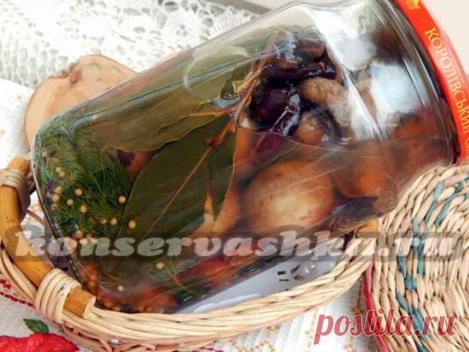 Маринованные шампиньоны в домашних условиях, рецепт с черносливом