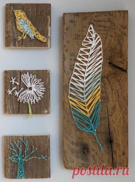 Картина из гвоздей и ниток: мастер-класс. Схемы, инструкции