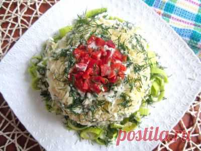 Лук-порей «под шубой» : Салаты