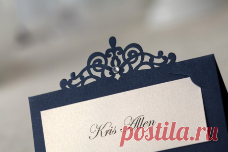 Синий место карты именные карточки на стол номер Свадебные Invitaions карты имя карты события вечерние DIY украшения 12 шт./лот купить на AliExpress