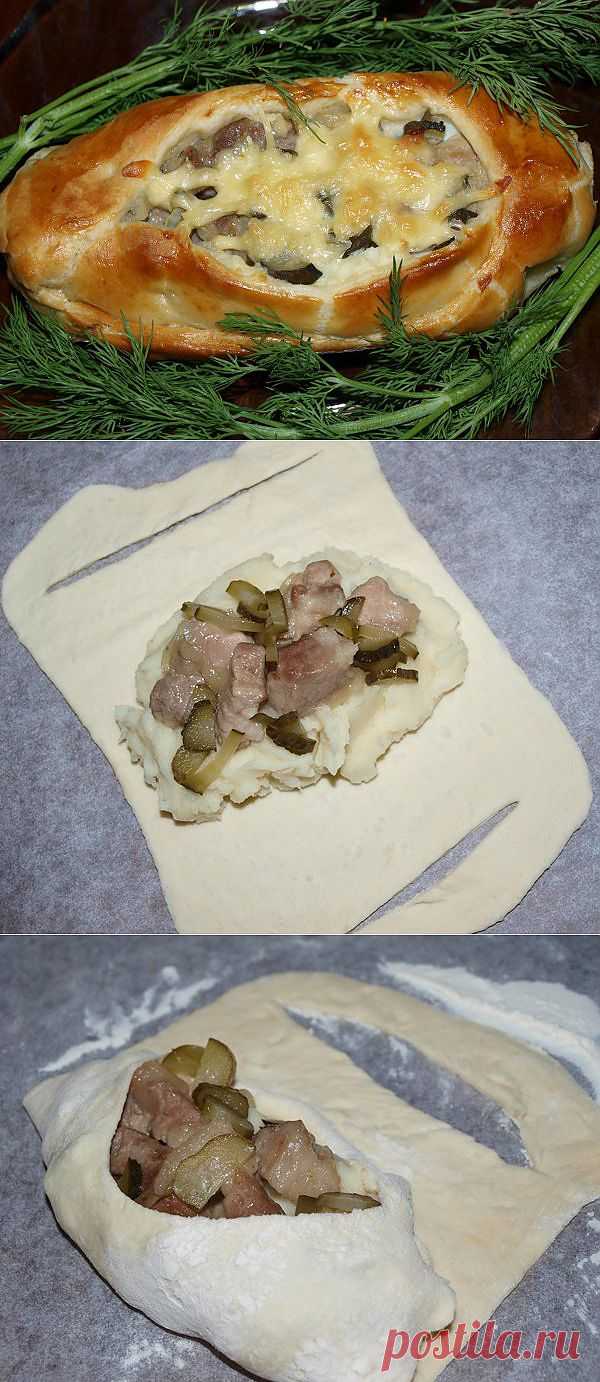 Лодочки из слоёного теста.