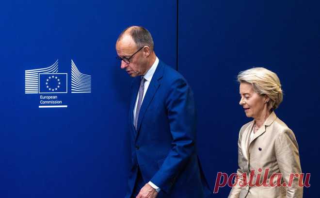 Bild сочла критику Мерцем Евросоюза направленной против фон дер Ляйен. Канцлер Германии Фридрих Мерц обвинил главу Еврокомиссии Урсулу фон дер Ляйен в провале политики ЕС по Украине, пишет Bild.