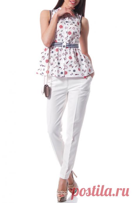 Купить Блузка Evercode 1509_1070 ЦВЕТНОЙ ПРИНТ со скидкой в интернет-магазине kupivip.ru - распродажа