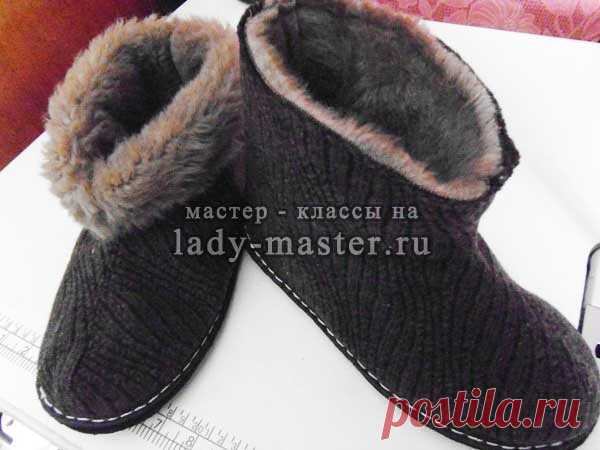 Сапожки из овчины, мастер - класс с пошаговыми фото