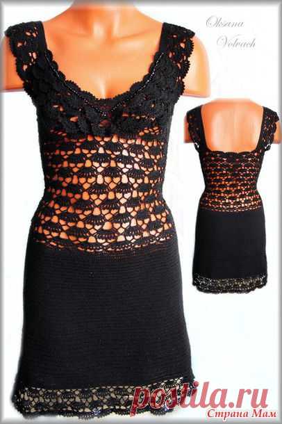 Моё воплощение "Чёрного изящества" Ольги Лейс (что-то типа МК:)) (дополнила) - Вязание - Страна Мам