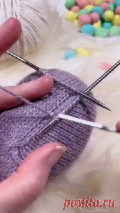 Интересный способ, поднятие петель при помощи крючка.Сохраняйте  🧶#вязание  любовь ким ютуб шиндр мындр смотреть