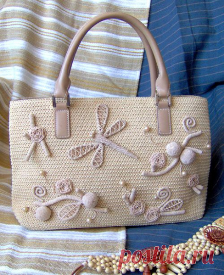 КРАСИВЫЕ СУМОЧКИ С ДЕКОРОМ ИЗ ОПЛЕТЕННОЙ ПРОВОЛОКИ