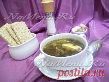 Зеленый борщ со щавелем