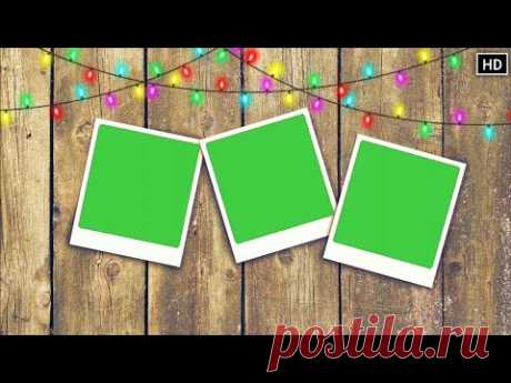 Polaroid green screen frame overlay animation effect HD