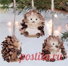 Сосновые конусные орнаменты-ежи - 35 сосновых конусов для добавления ...