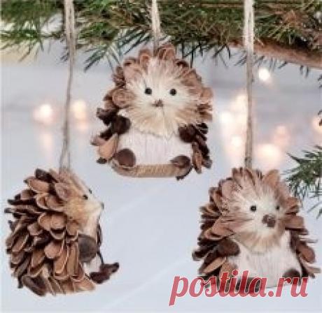 Сосновые конусные орнаменты-ежи - 35 сосновых конусов для добавления ...