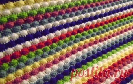 Плед узором Шишечки мастер класс. Узор шишечки крючком мастер класс