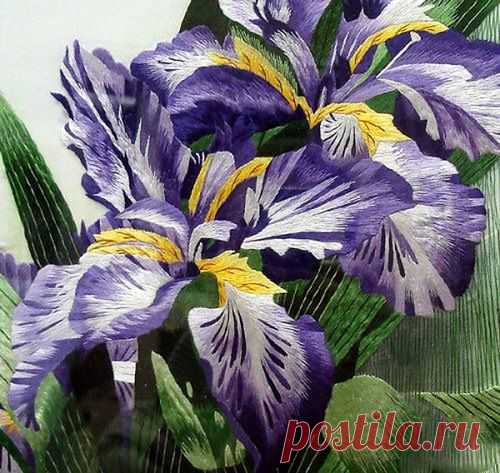 Вышивка гладью, мастер класс.