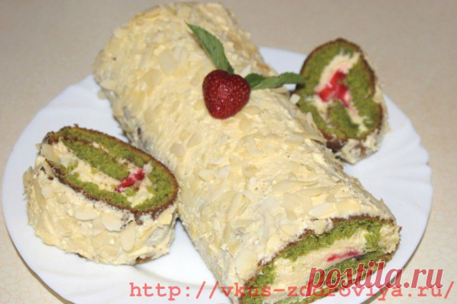 (+1) тема - Вкуснейший рулет с творожным кремом «Изумрудное искушение» | Любимые рецепты