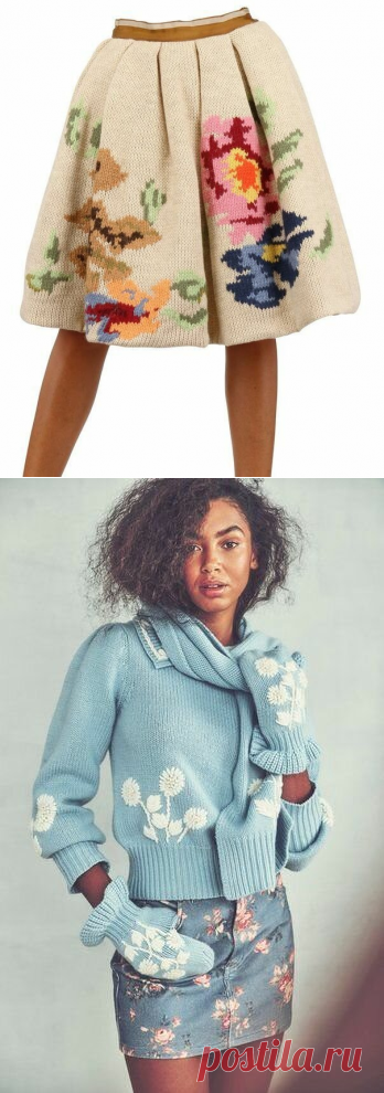 Вышивка на вязаных изделиях. Идеи для вдохновения. | Вязание с Irina Bronya | Дзен