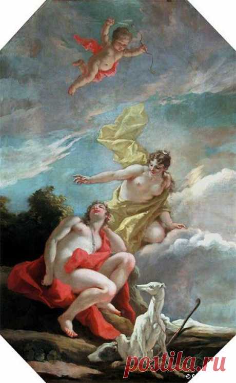 Giovanni Antonio Pellegrini (1675 – 1741, Italian)Diana And Endymion