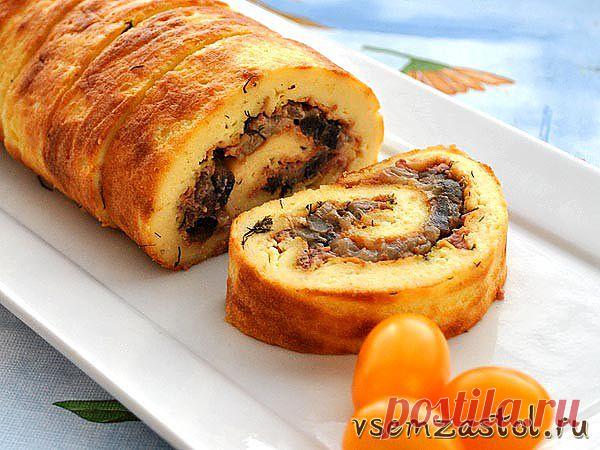Вкуснейший рулет из заварного теста » Всем За Стол!